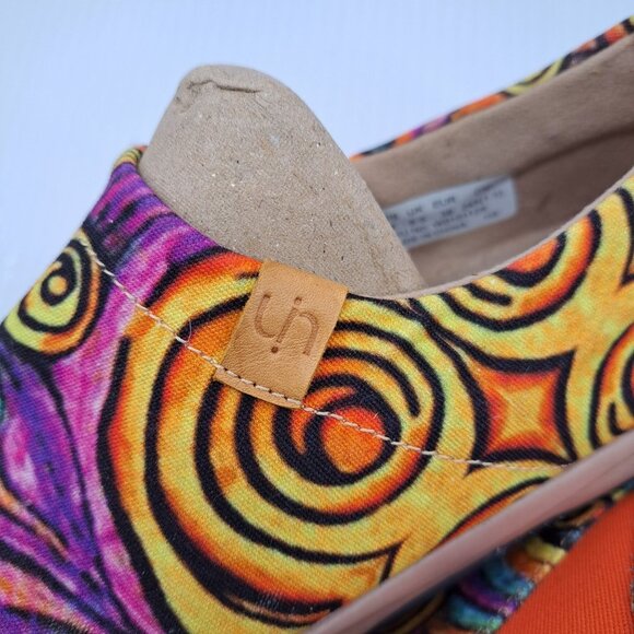 UIN Toledo Women 8 Colorful Abstract Art Slip-On Canvas Shoes Rubber Sole Casual - Picture 5 of 13